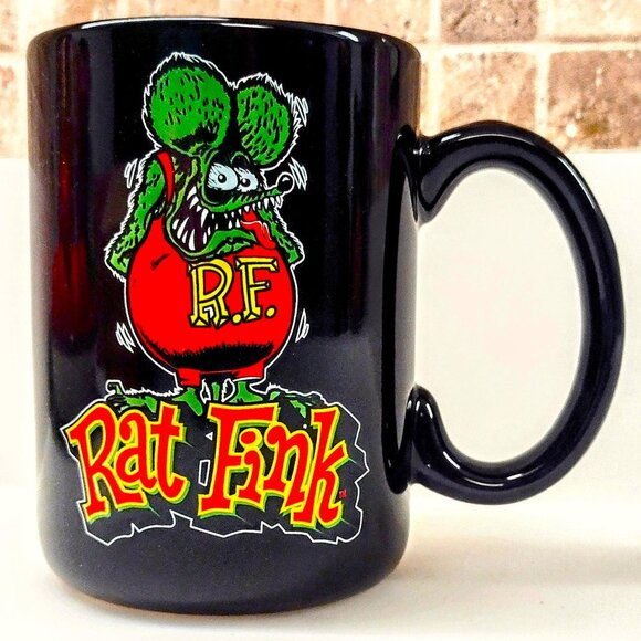 Rat Fink 2025 Black Coffee Mug ~ 12 Oz. Cup ~ Double-Sided w/Unique Designs NEW! - Picture 7 of 10